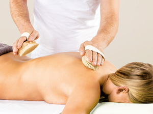Entspannung durch Bürstenmassage