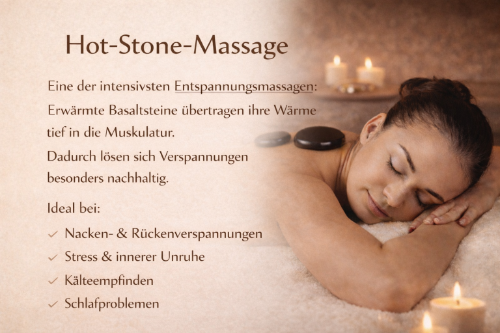 Hot-Stone-Massage - Lösung faszialer Verklebungen